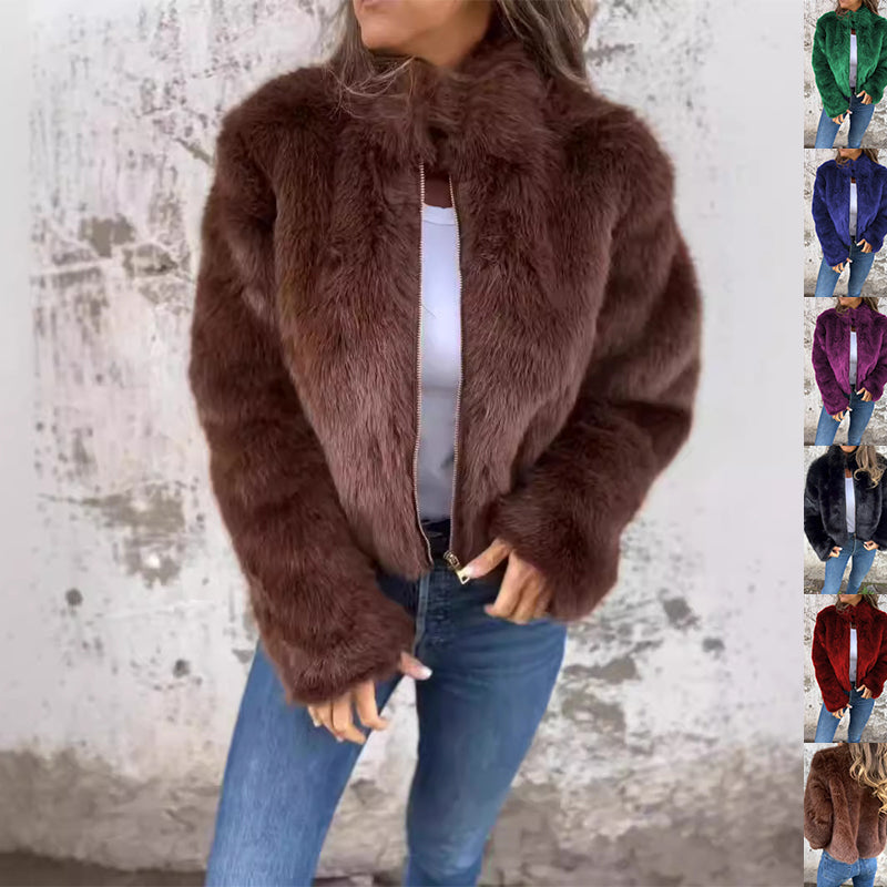 Damen Jacke mit Stehkragen und Reißverschluss in verschiedenen Farben - 7 - Trendlinie