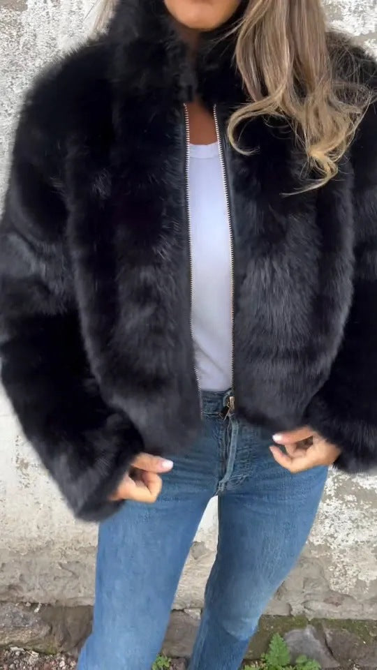 Damen Jacke mit Stehkragen und Reißverschluss in verschiedenen Farben - 8 - Trendlinie
