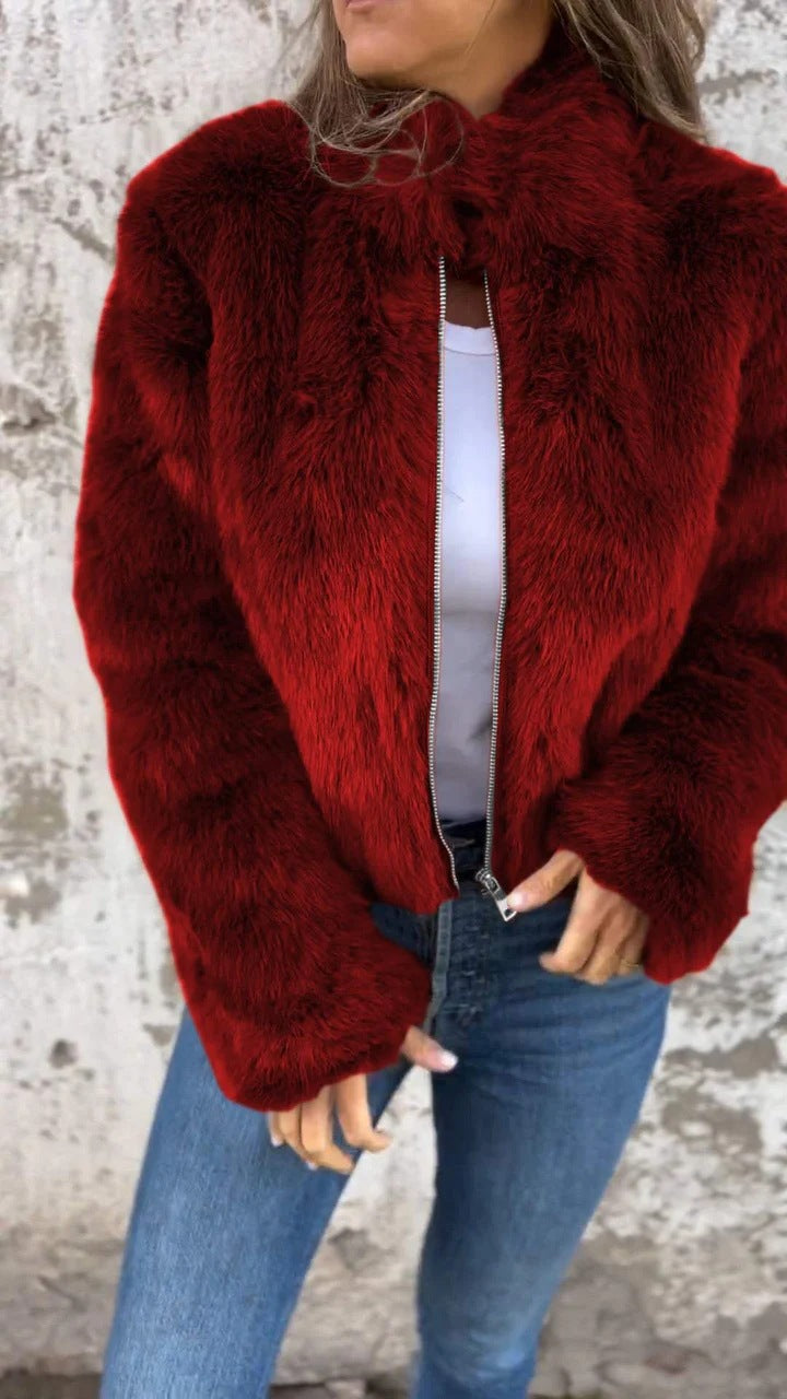 Damen Jacke mit Stehkragen und Reißverschluss in verschiedenen Farben - 10 - Trendlinie