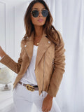 Bikerjacke Damen mit Reißverschluss und praktischen Taschen, taillierter Schnitt - 3 - Trendlinie