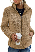 Damen Jacke mit hohem Kragen und Reißverschluss, lässig und bequem - 8 - Trendlinie