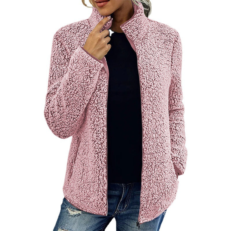 Damen Jacke mit hohem Kragen und Reißverschluss, lässig und bequem - 9 - Trendlinie