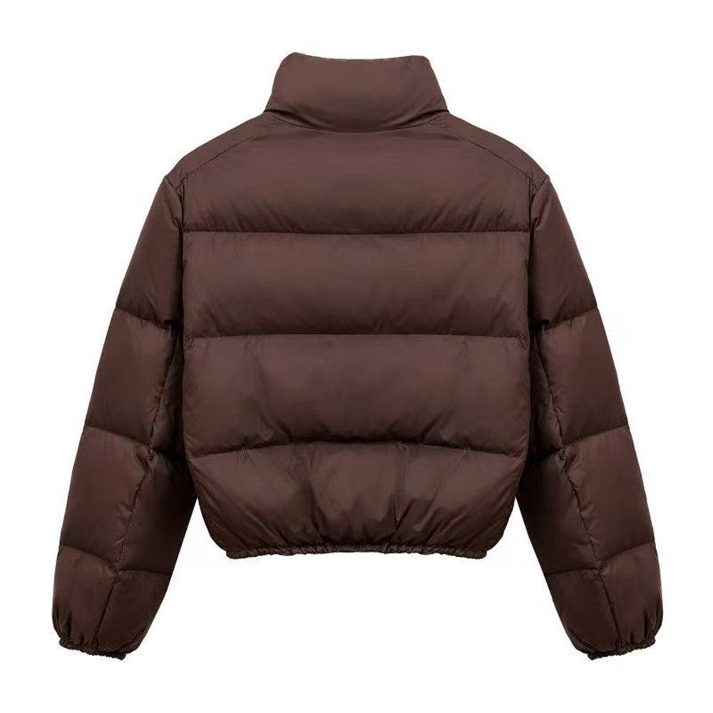 Damen Jacke mit Reißverschluss und hoch geschlossenem Kragen, kurz geschnitten - 1 - Trendlinie