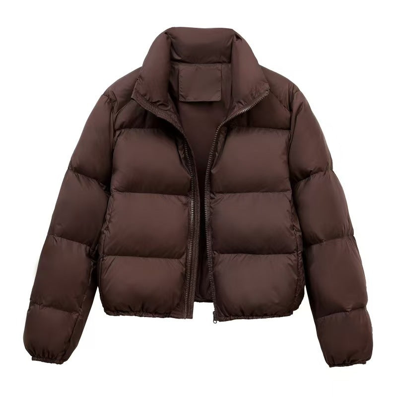 Damen Jacke mit Reißverschluss und hoch geschlossenem Kragen, kurz geschnitten - 2 - Trendlinie