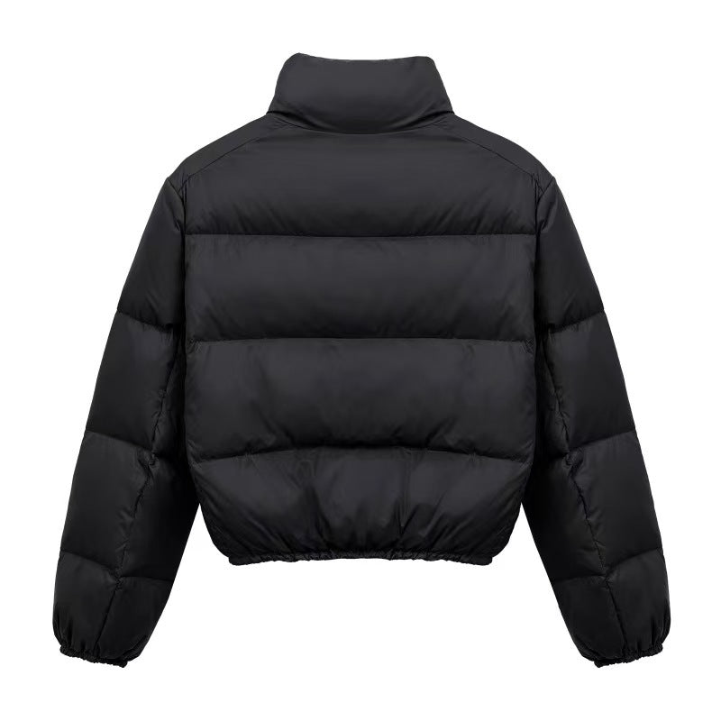 Damen Jacke mit Reißverschluss und hoch geschlossenem Kragen, kurz geschnitten - 3 - Trendlinie