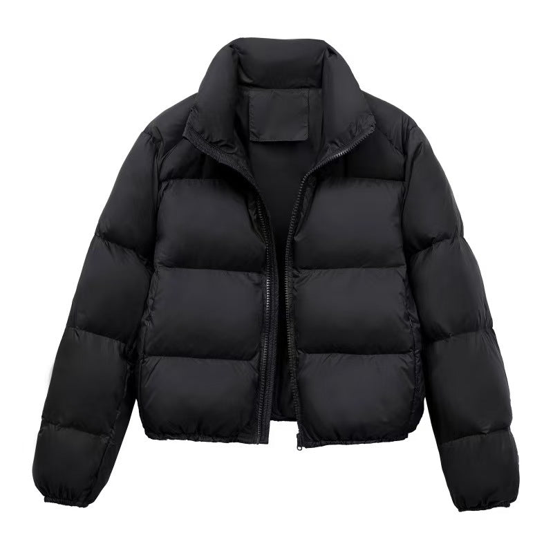 Damen Jacke mit Reißverschluss und hoch geschlossenem Kragen, kurz geschnitten - 4 - Trendlinie