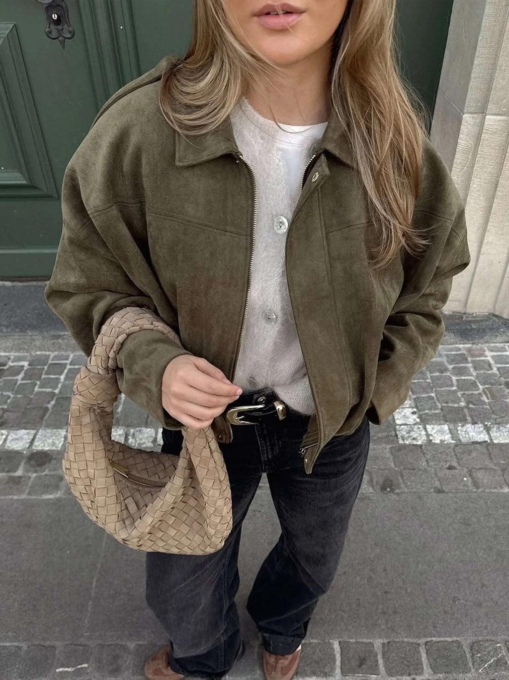 Damen Jacke im lässigen Oversized-Schnitt mit strukturiertem Kragen - 3 - Trendlinie