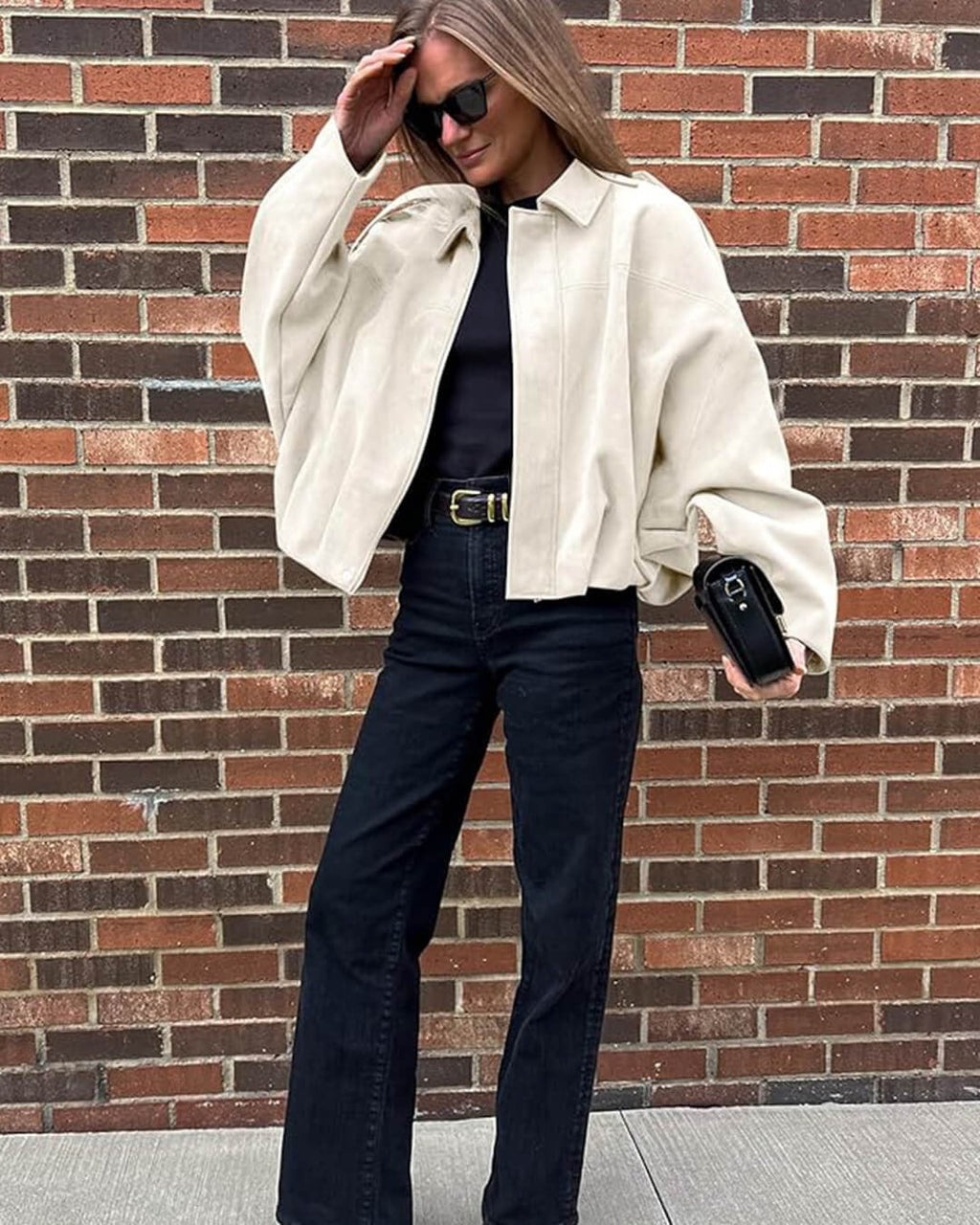 Damen Jacke im lässigen Oversized-Schnitt mit strukturiertem Kragen - 14 - Trendlinie