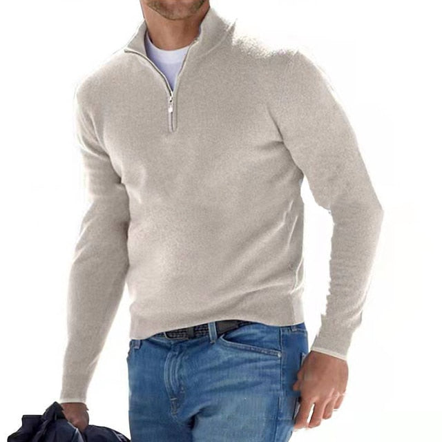 Halbzip-Pullover Damen tailliert mit Langarm - 9 - Trendlinie
