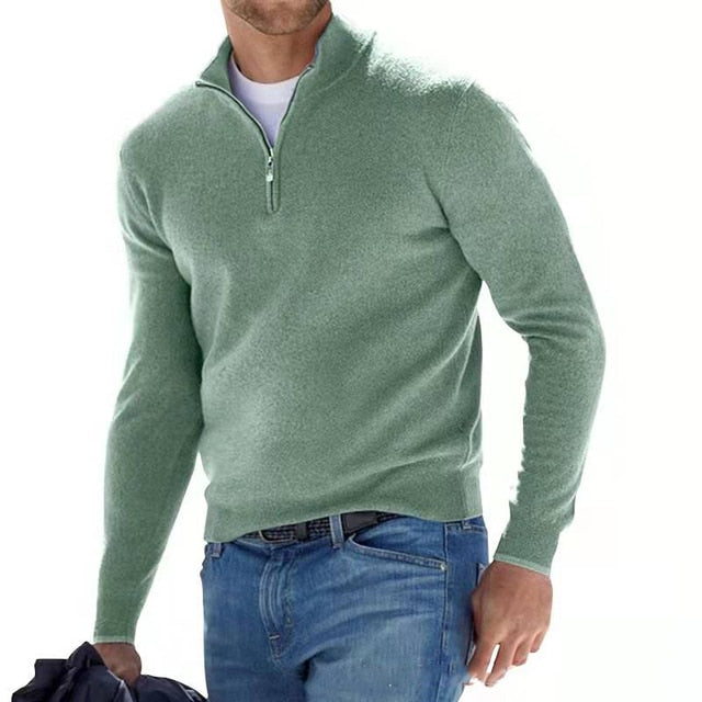 Halbzip-Pullover Damen tailliert mit Langarm - 13 - Trendlinie