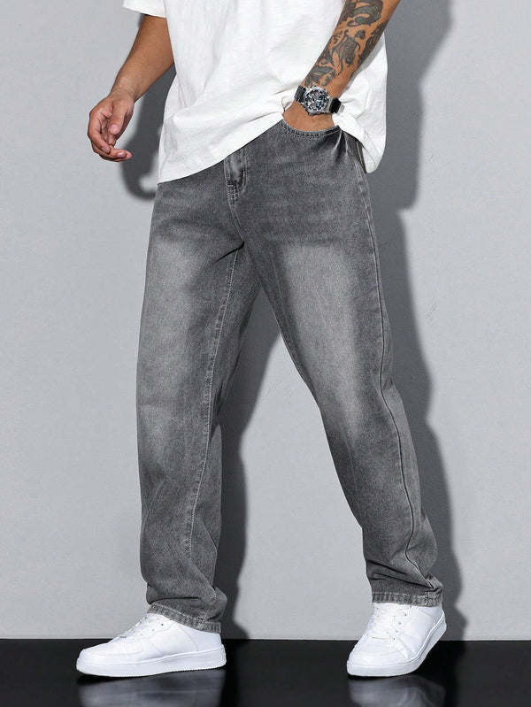 Herren Jeans im Relaxed Fit mit praktischen Taschen und natürlicher Taille - 1 - Trendlinie