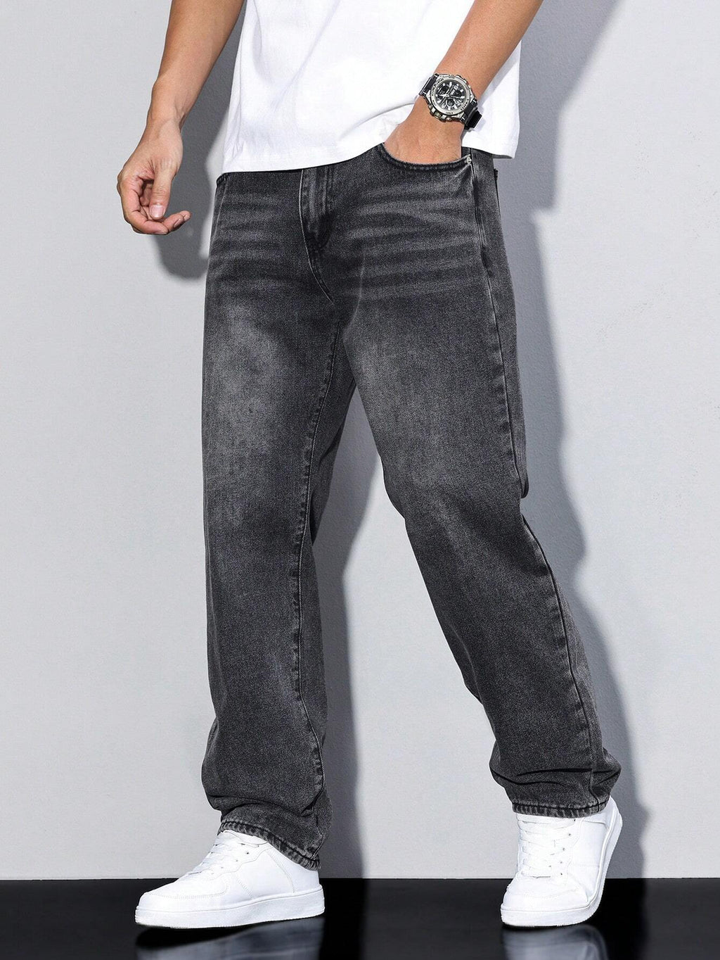 Herren Jeans im Relaxed Fit mit praktischen Taschen und natürlicher Taille - 3 - Trendlinie