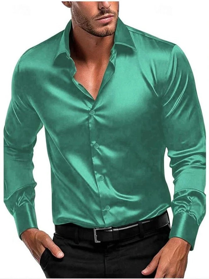 Elegantes Hemd Herren mit italienischem Kragen und Langarm - 5 - Trendlinie