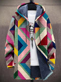 Kapuzenjacke Damen mit modernem geometrischen Design und praktischen Taschen - 1 - Trendlinie