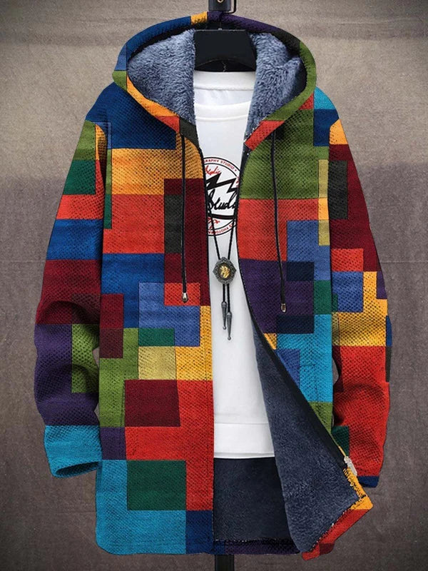 Bunte Damen Jacke mit Kapuze und auffälligem Design - 1 - Trendlinie