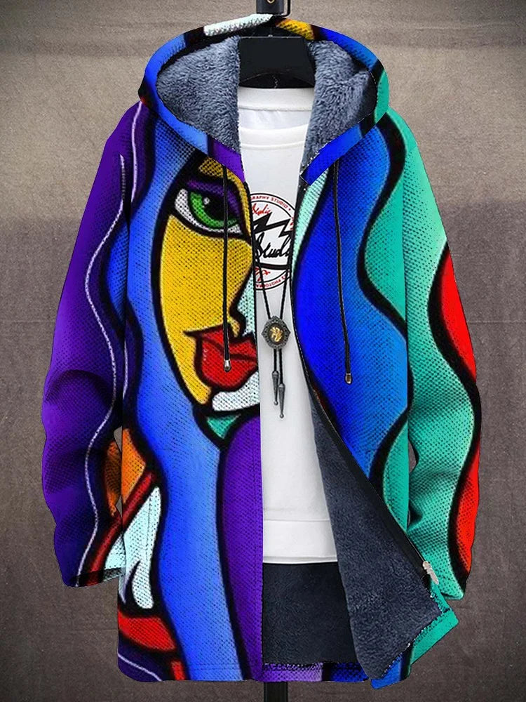 Hoodie Damen mit Kapuze und auffälligem Kunstmotiv - 1 - Trendlinie