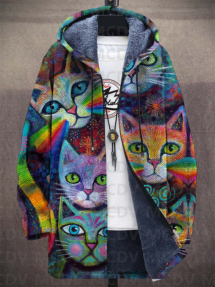 Hoodie Damen mit Katzenmotiv und Kapuze - 2 - Trendlinie