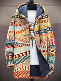Jacke Damen mit Kapuze und buntem Muster - 1 - Trendlinie