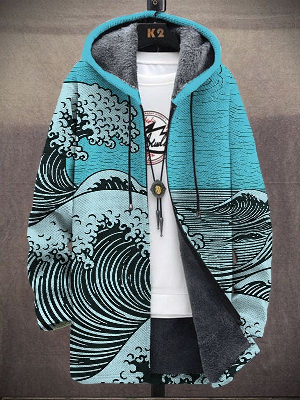 Hoodie Damen mit Wellenmuster und Kapuze - 2 - Trendlinie