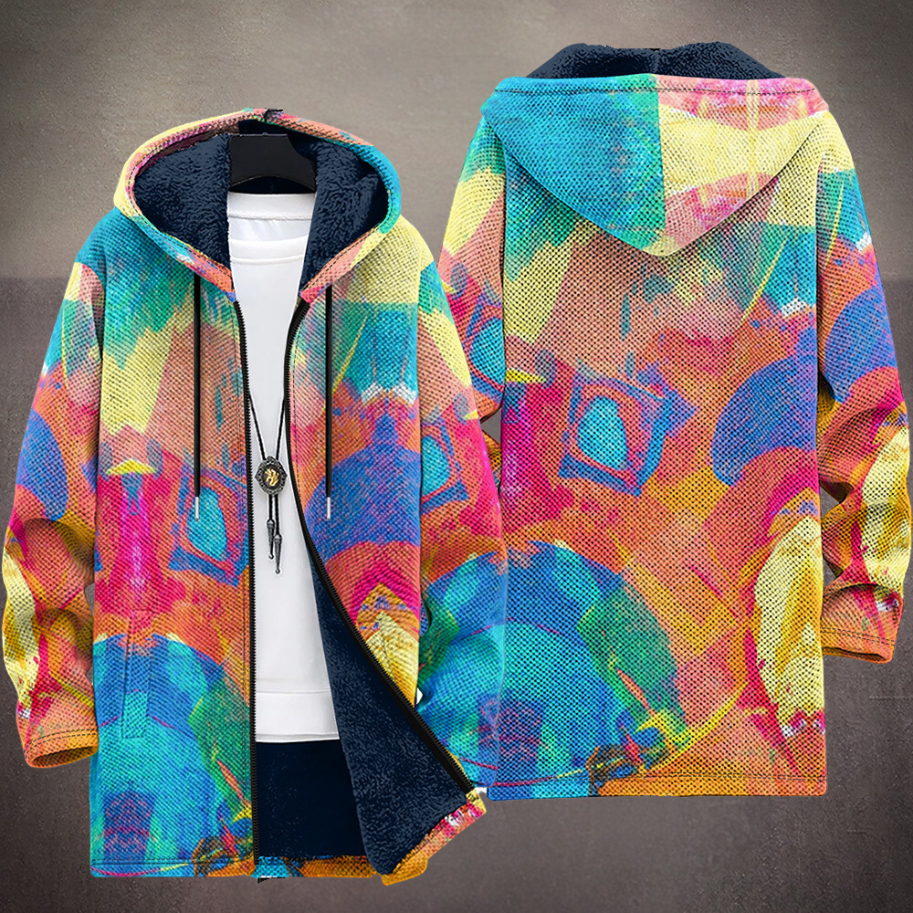 Farbige Kapuzenjacke Damen mit auffälligem Design und lockerer Passform - 2 - Trendlinie