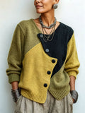 Pullover Damen mit asymmetrischem Schnitt und Knopfdetails - 1 - Trendlinie