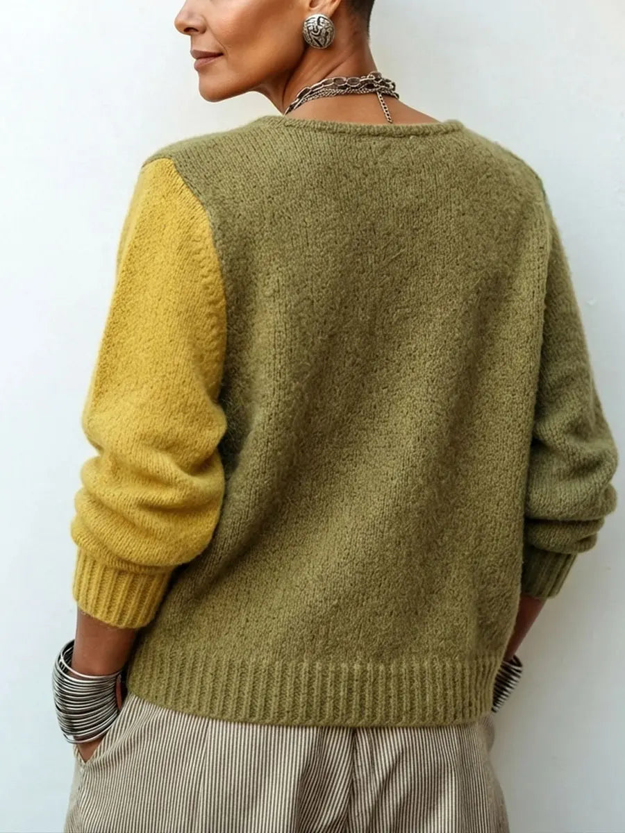 Pullover Damen mit asymmetrischem Schnitt und Knopfdetails - 3 - Trendlinie