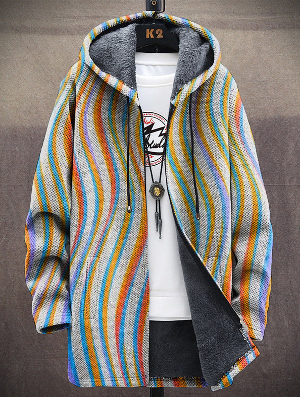 Bunte Jacke Damen mit Kapuze und langen Ärmeln - 1 - Trendlinie