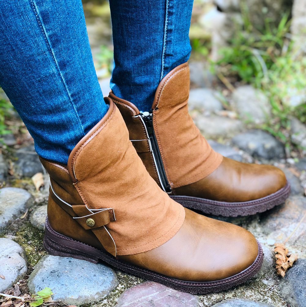 Damenstiefel mit verstellbarem Riemen im Relaxed Fit - 5 - Trendlinie