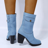 Stylische Damen Mid-Leg Stiefel mit modernem Absatz - 1 - Trendlinie