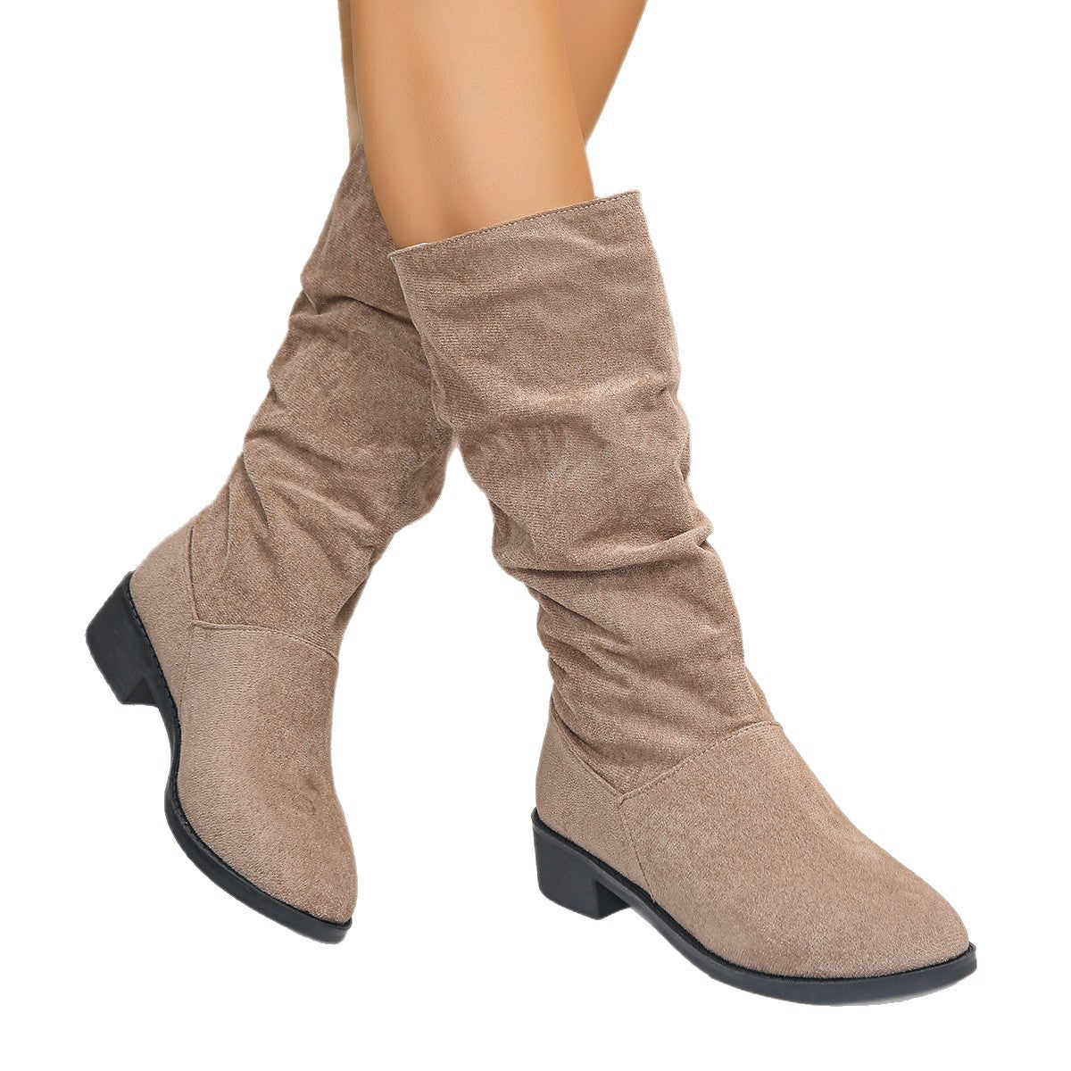 Damen Slouchy Stiefel mit runder Schuhspitze für lässige Looks - 3 - Trendlinie