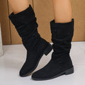 Damen Slouchy Stiefel mit runder Schuhspitze für lässige Looks - 7 - Trendlinie