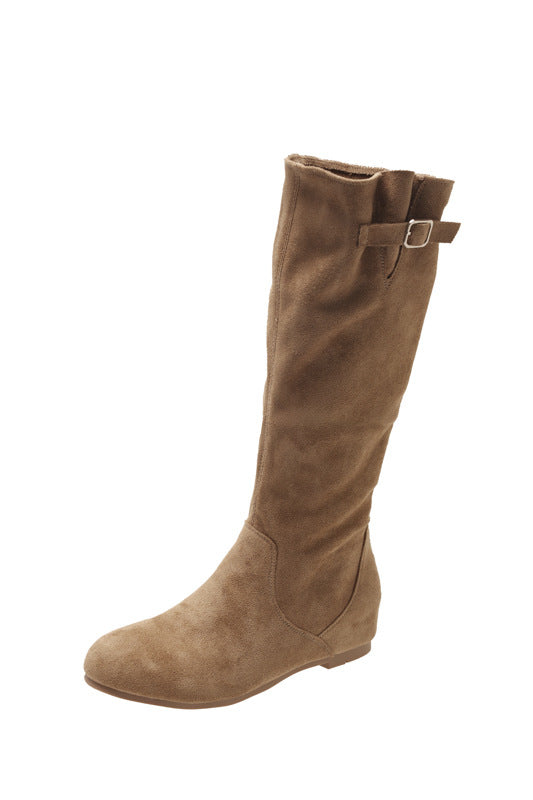 Damen Hohe Stiefeletten mit modischem Schnallenverschluss - 2 - Trendlinie