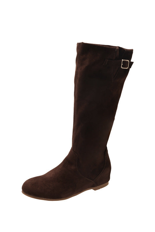 Damen Hohe Stiefeletten mit modischem Schnallenverschluss - 4 - Trendlinie