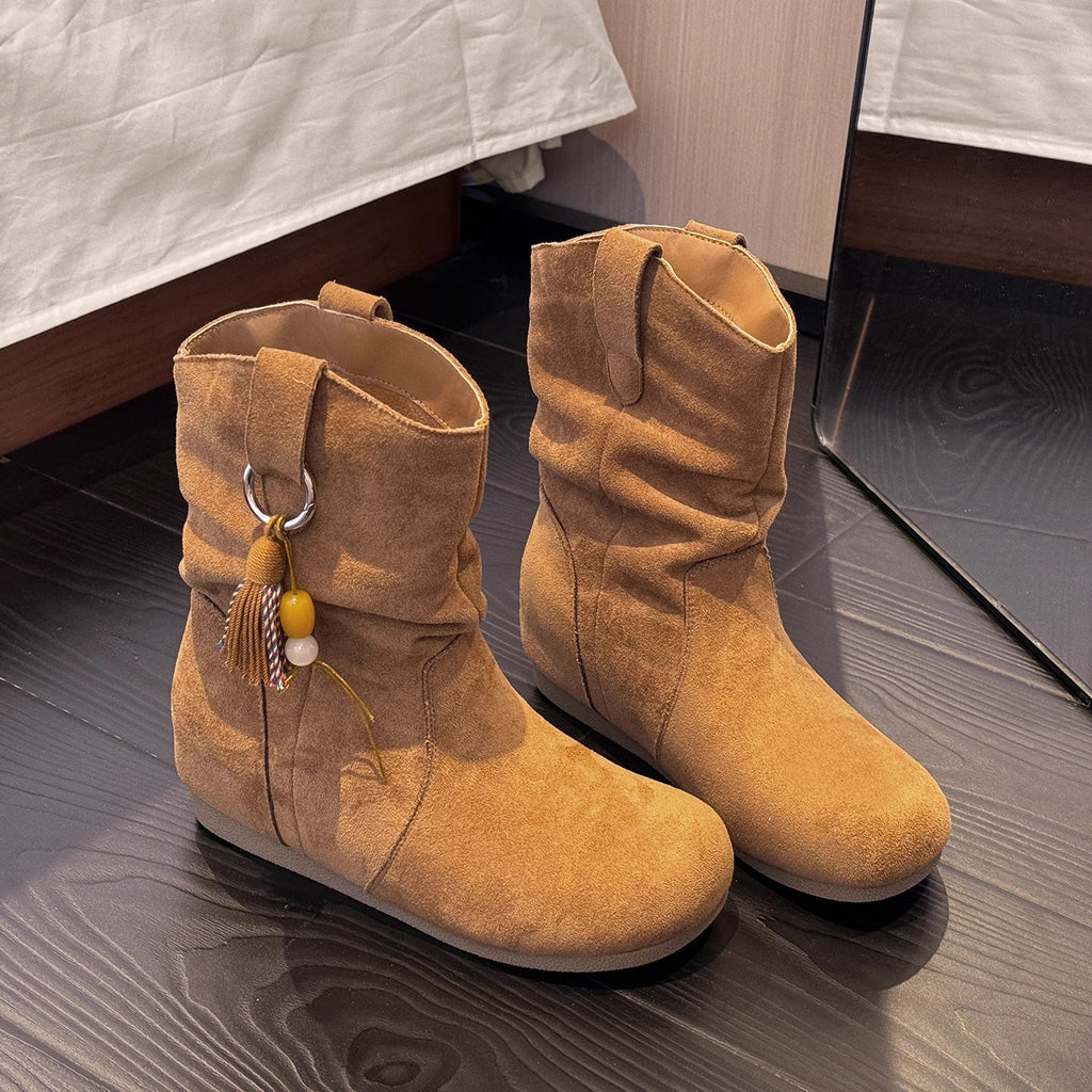 Damen Stiefeletten mit stilvoller Quaste - 2 - Trendlinie