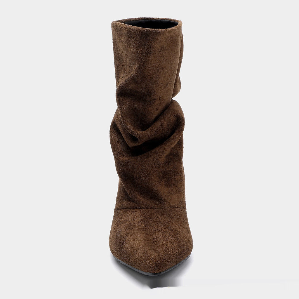 Damen Slouchy Stiefel mit Eleganter Spitze - 2 - Trendlinie