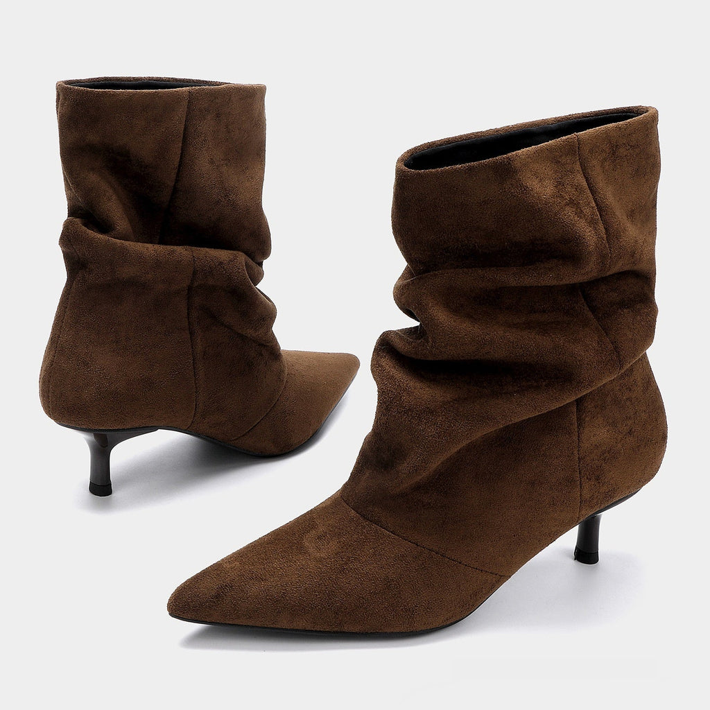 Damen Slouchy Stiefel mit Eleganter Spitze - 5 - Trendlinie