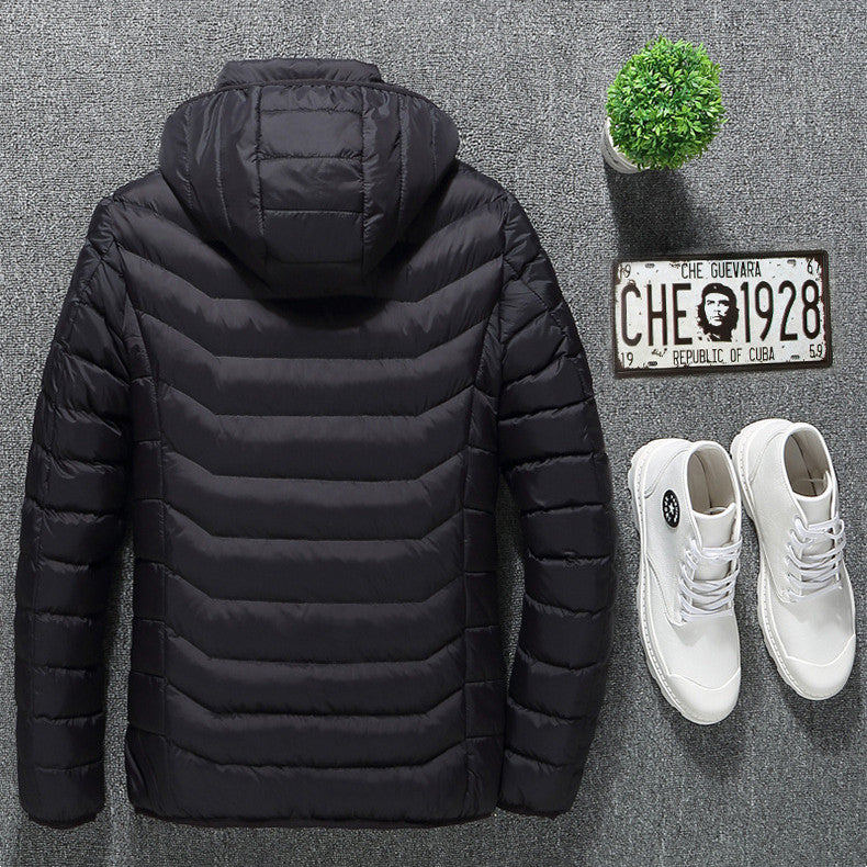 Leichte Herren Heizjacke mit Abnehmbarer Kapuze für Outdoor-Aktivitäten - 1 - Trendlinie