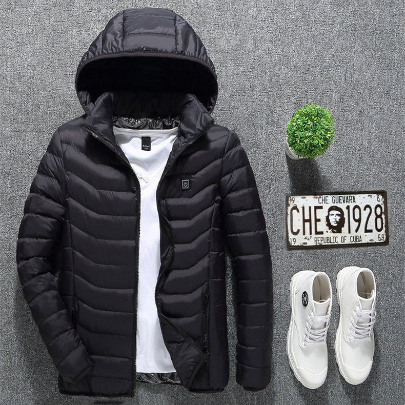 Leichte Herren Heizjacke mit Abnehmbarer Kapuze für Outdoor-Aktivitäten - 3 - Trendlinie