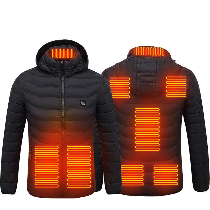 Leichte Herren Heizjacke mit Abnehmbarer Kapuze für Outdoor-Aktivitäten - 4 - Trendlinie