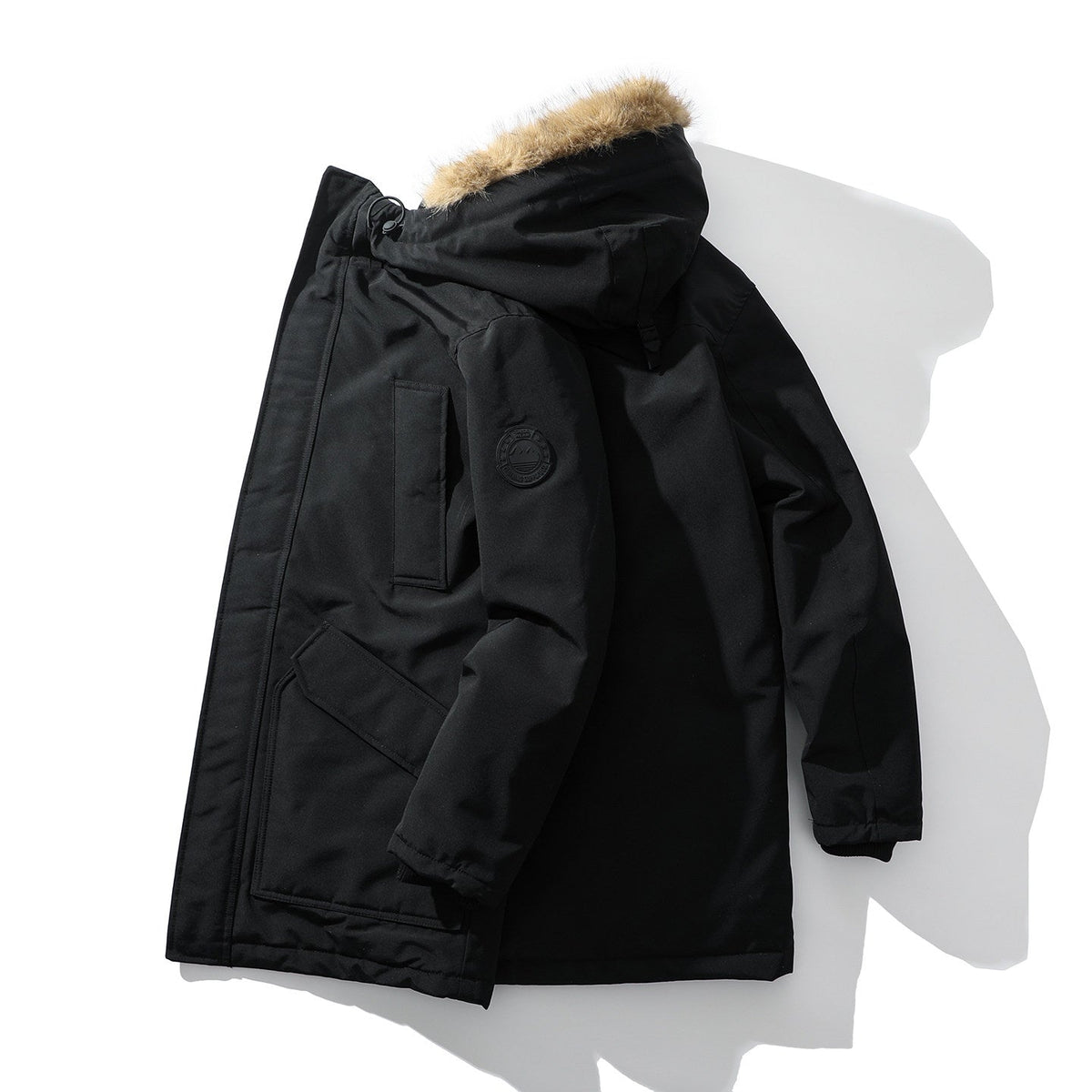 Herren Winterjacke mit Kapuze und weichem Fellkragen - 1 - Trendlinie