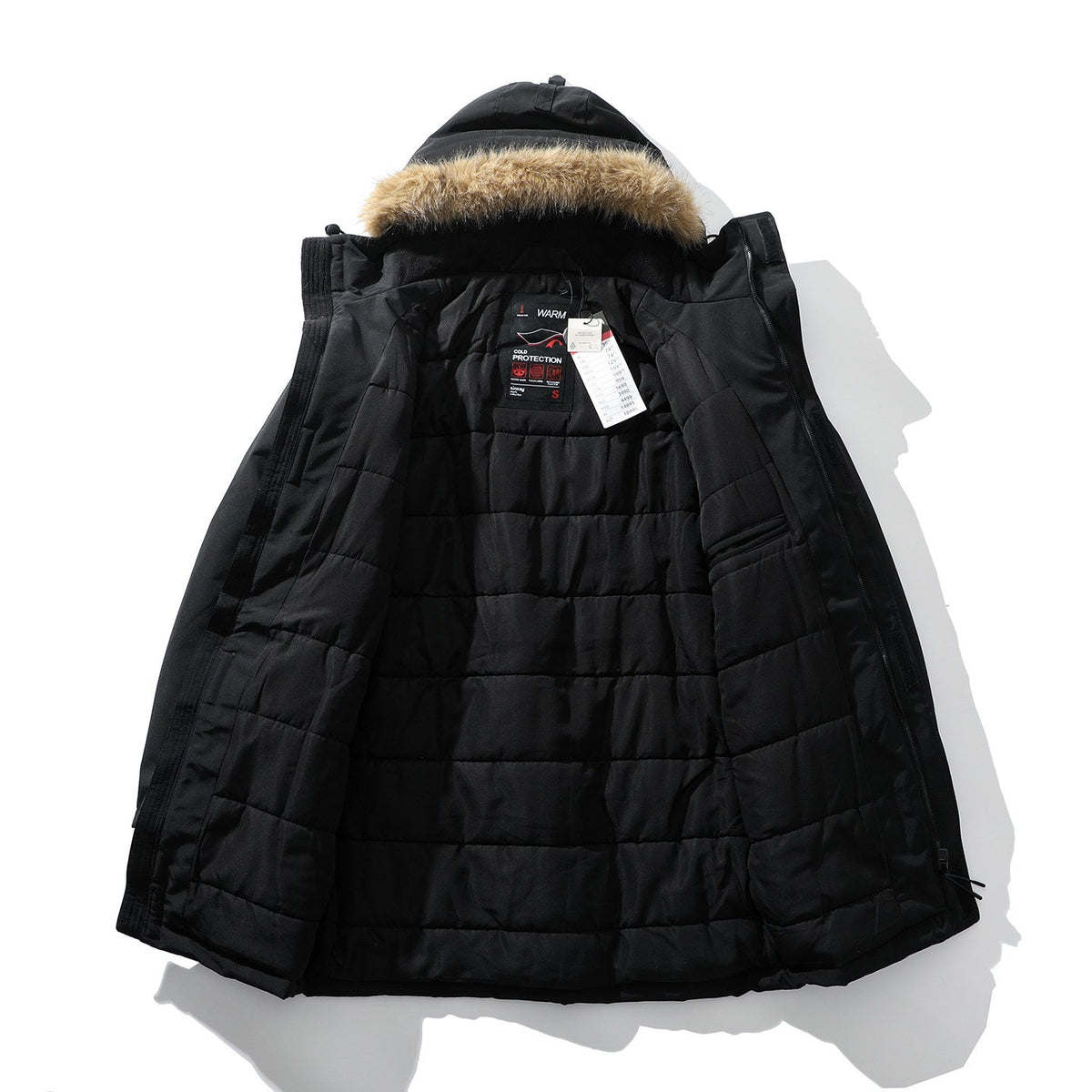 Herren Winterjacke mit Kapuze und weichem Fellkragen - 2 - Trendlinie