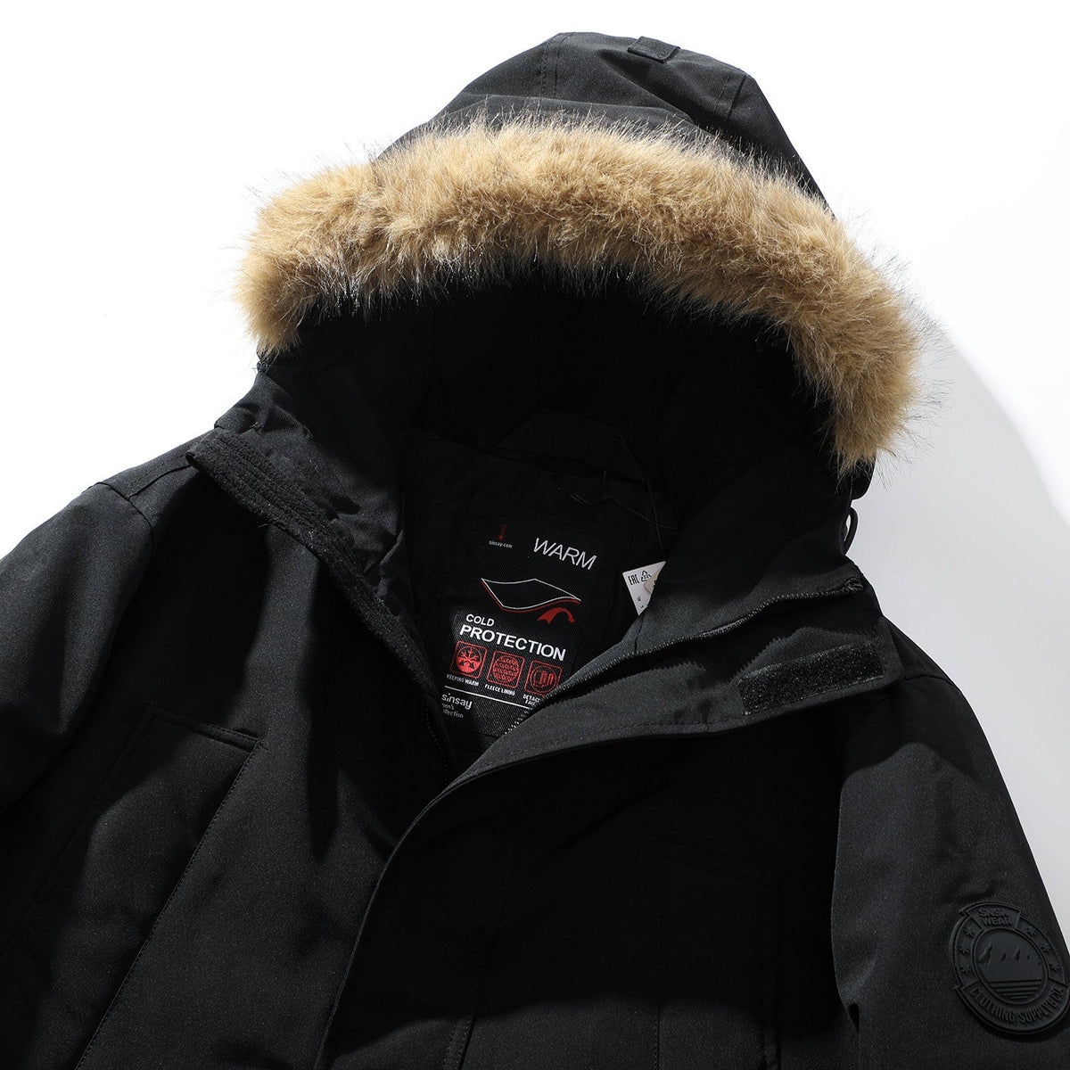 Herren Winterjacke mit Kapuze und weichem Fellkragen - 3 - Trendlinie