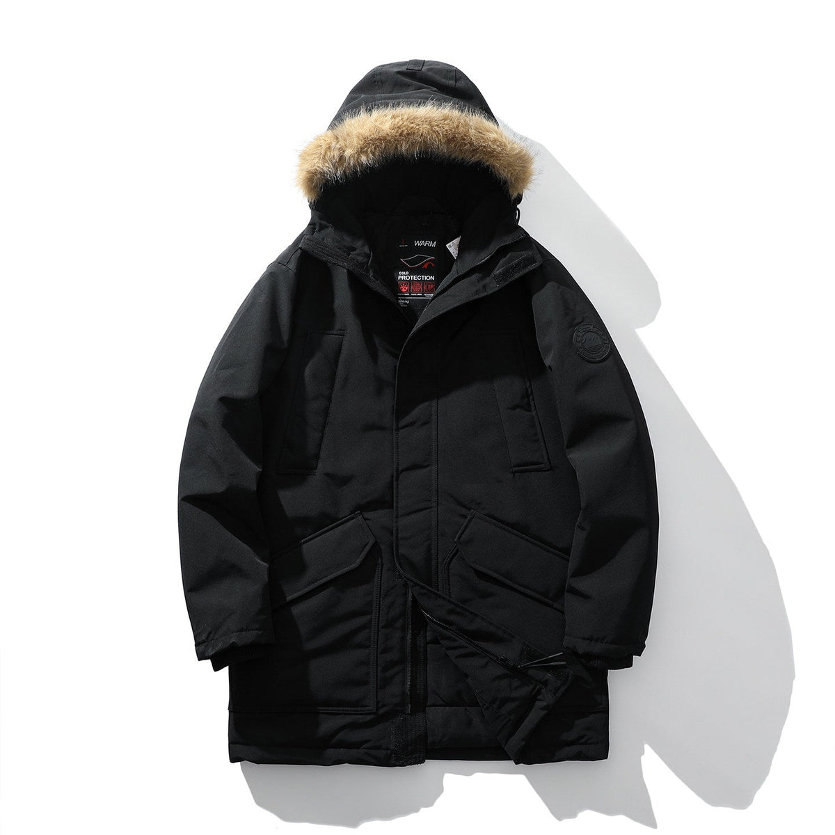 Herren Winterjacke mit Kapuze und weichem Fellkragen - 5 - Trendlinie