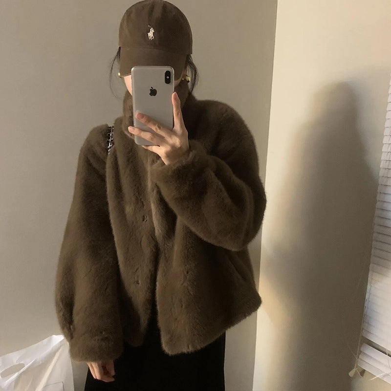 Gemütliche Damenjacke mit elegantem Stehkragen - 7 - Trendlinie