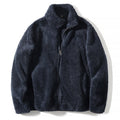 Männliche Fleece Jacke mit hohem Kragen und Reißverschluss - 2 - Trendlinie