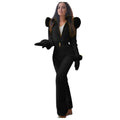 Damen Jumpsuit mit Kunstfellkragen für stilvolle Auftritte - 5 - Trendlinie