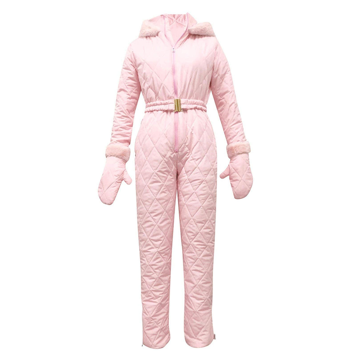 Damen Jumpsuit mit Kunstfellkragen für stilvolle Auftritte - 6 - Trendlinie