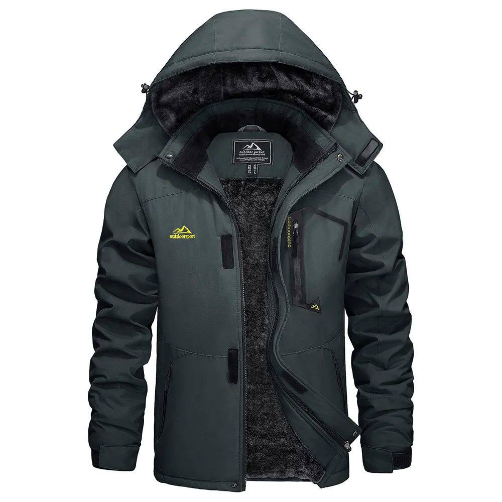 Herren Fitted Winterjacke mit abnehmbarer Kapuze für kalte Tage - 2 - Trendlinie
