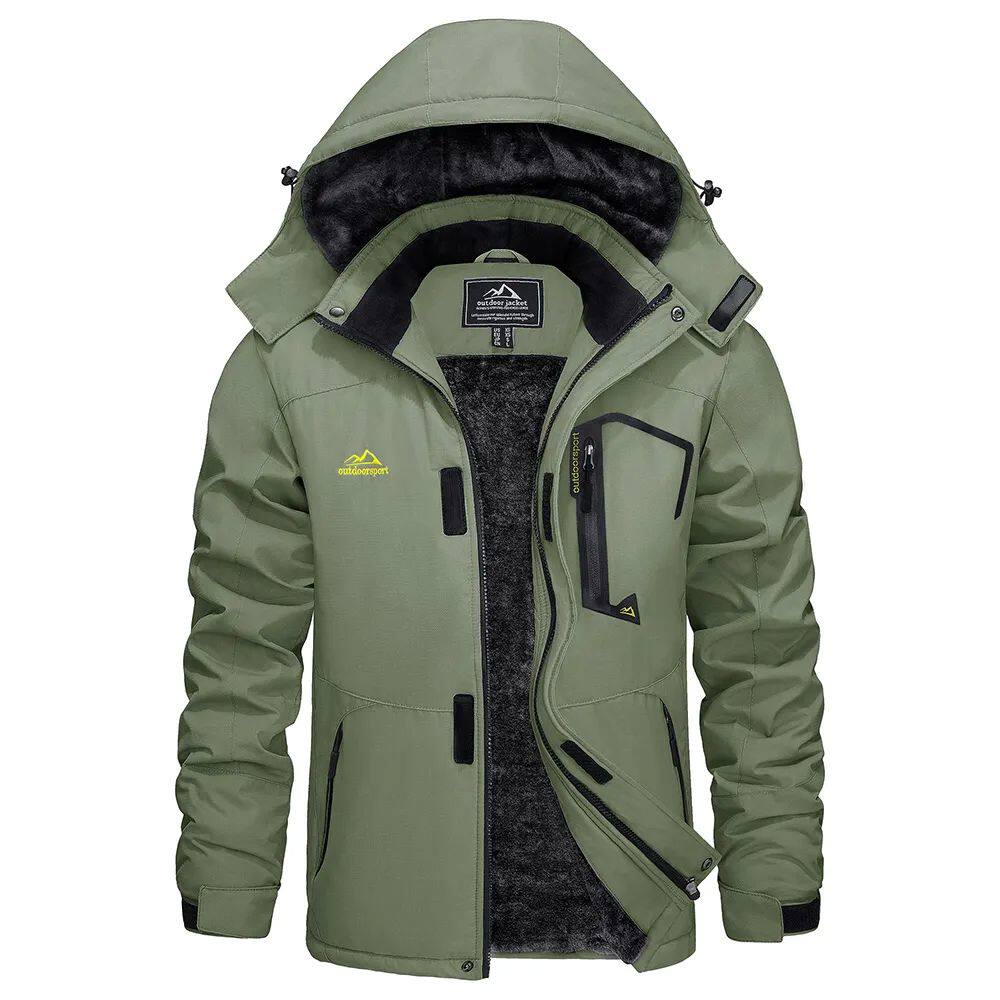 Herren Fitted Winterjacke mit abnehmbarer Kapuze für kalte Tage - 3 - Trendlinie