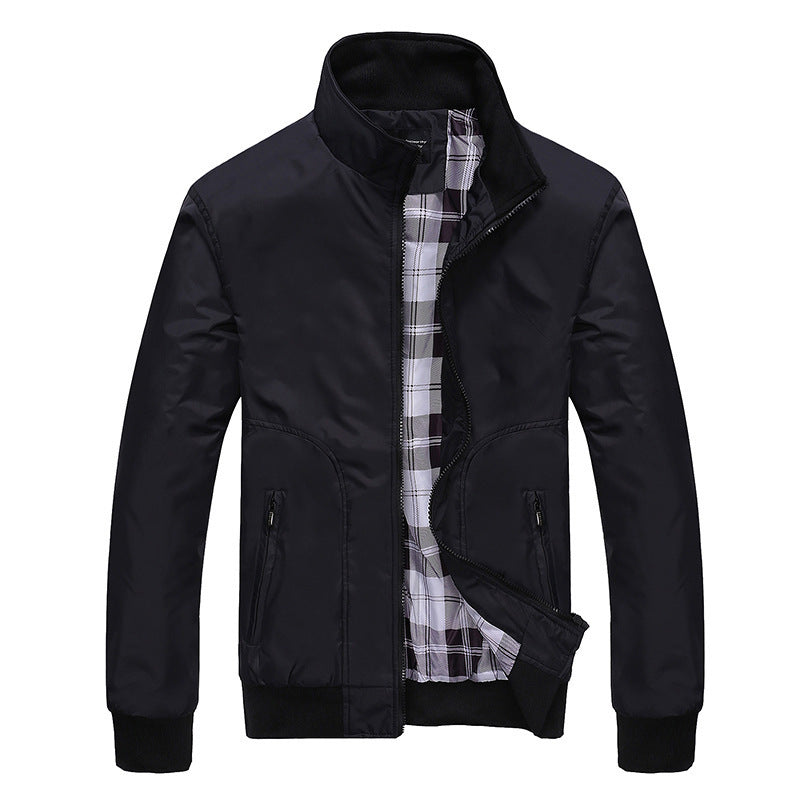 Moderne Herrenjacke mit Stehkragen für Freizeitoutfits - 2 - Trendlinie